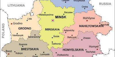 Valko - venäjä- Valko-venäjä - Valko-kartta - Kartat-Valko - Valko - Valko- venäjällä (Itä-Eurooppa - Eurooppa)